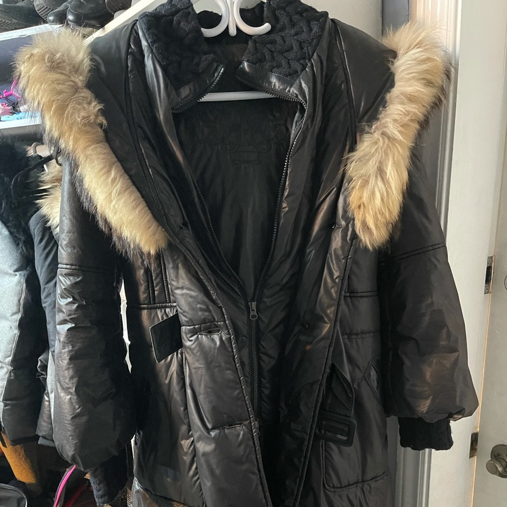 mackage long fur parka L